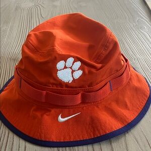 Nike Clemson Orange purple apex Bucket hat  adult size Large toggle closure